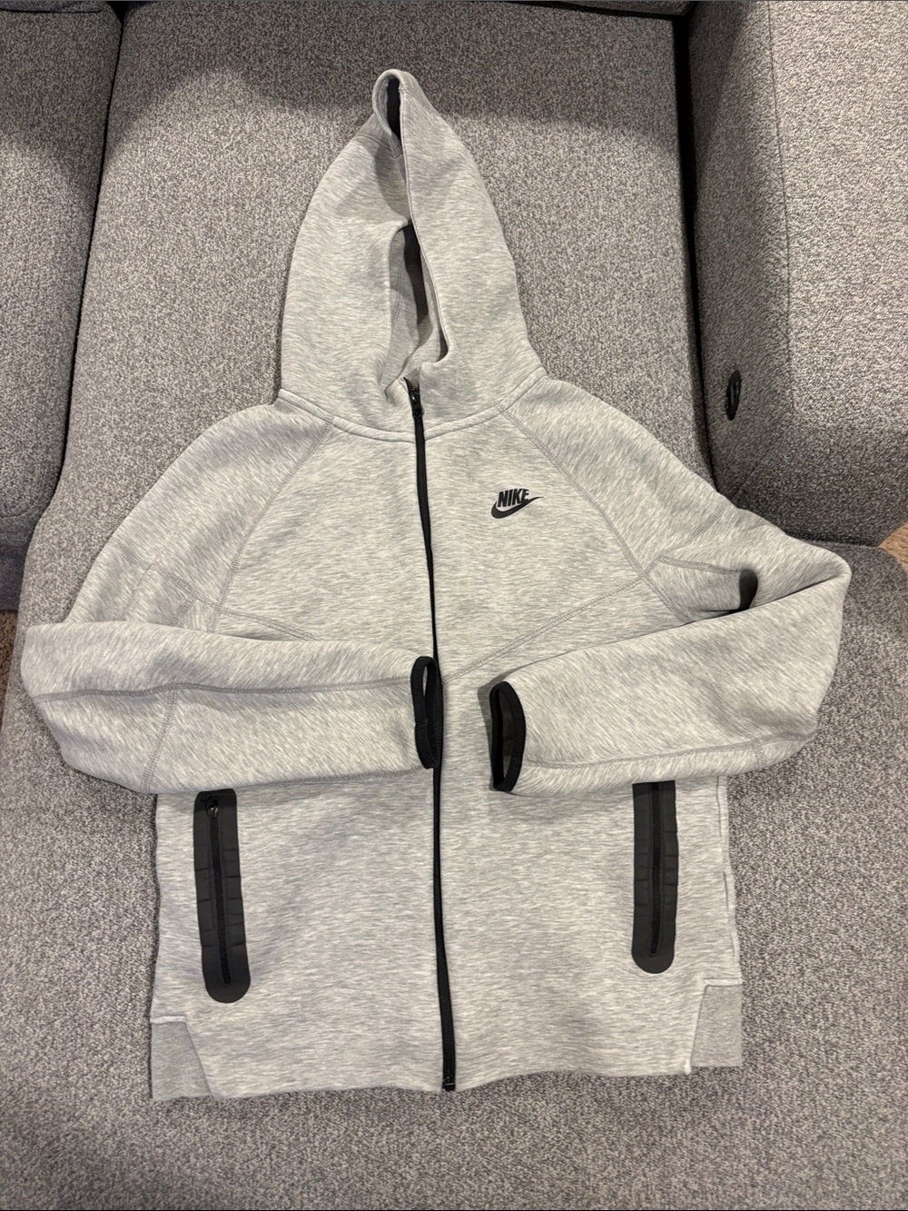 Nike Tech -Light Gray Heather Full-Zip Nike Tech